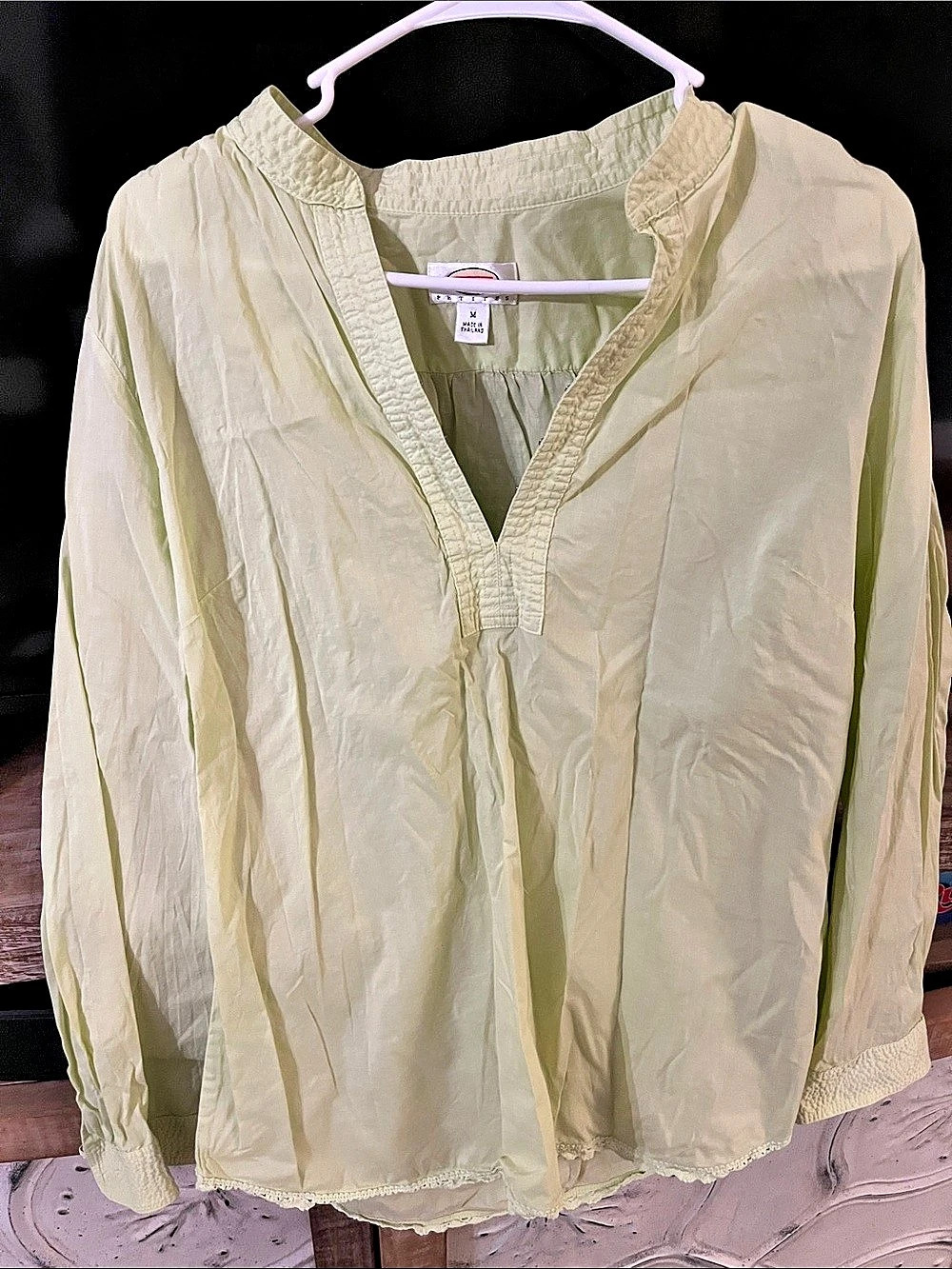 Talbots lime Green Tunic Size Medium Like New